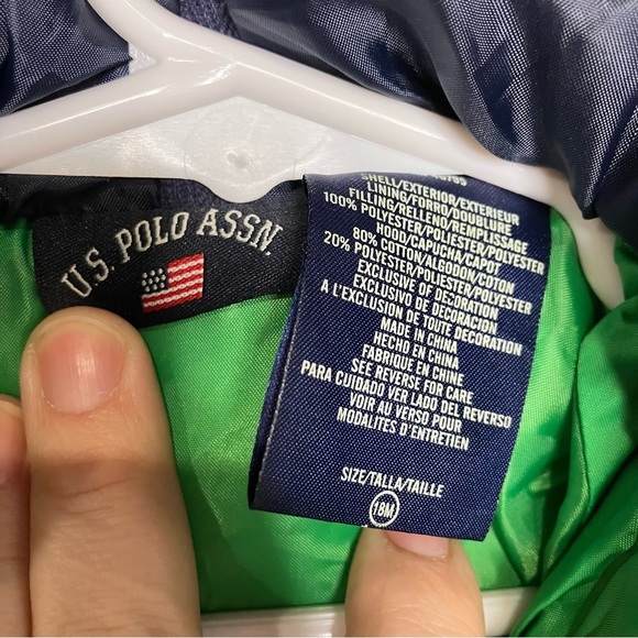 U.S. polo Assn sweatshirt vest combo green and navy blue size 18 mo - Picture 3 of 4